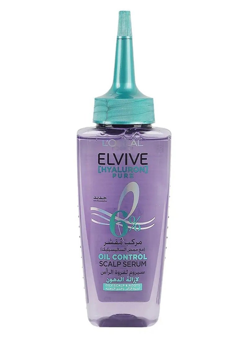 L'OREAL PARIS Elvive Hyaluron Pure Serum لفروة الرأس الدهنية والجذور مع حمض الساليسيليك - 102 مل - Image 1